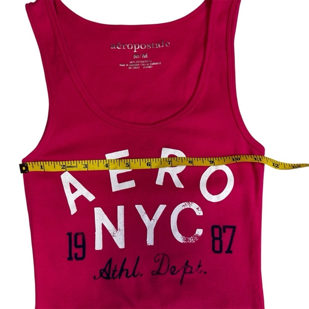 Aeropostale Red Pink Tank Top Size Medium Sleeveless Round Neck Form Fitting NEW - Picture 7 of 9